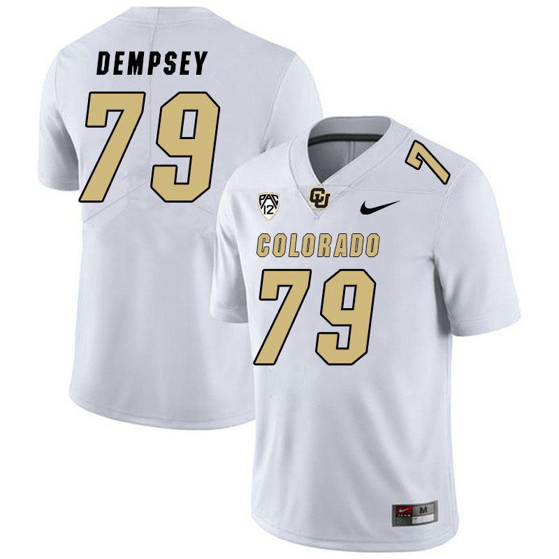Men #79 Camden Dempsey Colorado Buffaloes College Football Jerseys Stitched Sale-White